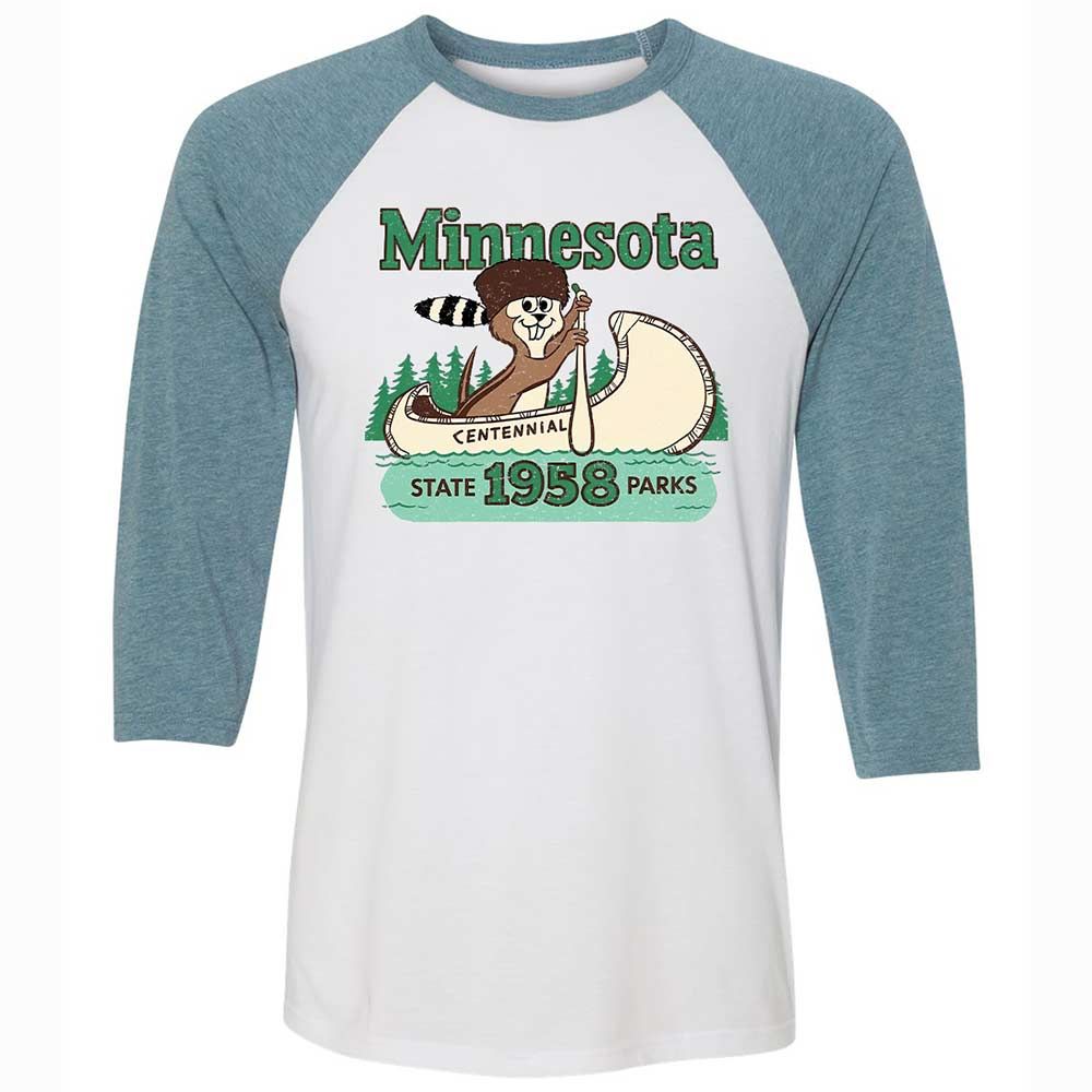 Unisex 3/4 Baseball Tee - DJWCGW46 - White/Denim - 3
