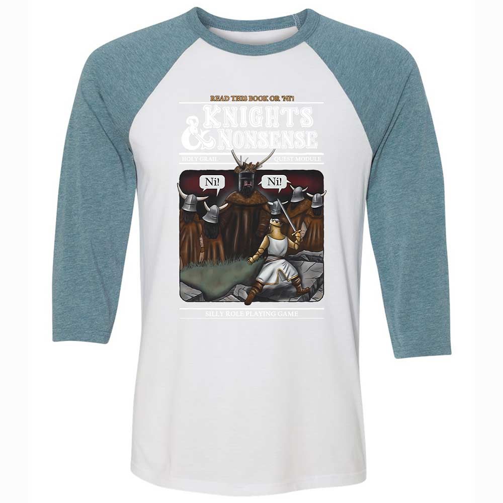 Unisex 3/4 Baseball Tee - FKNH67ZS - White/Denim - 3