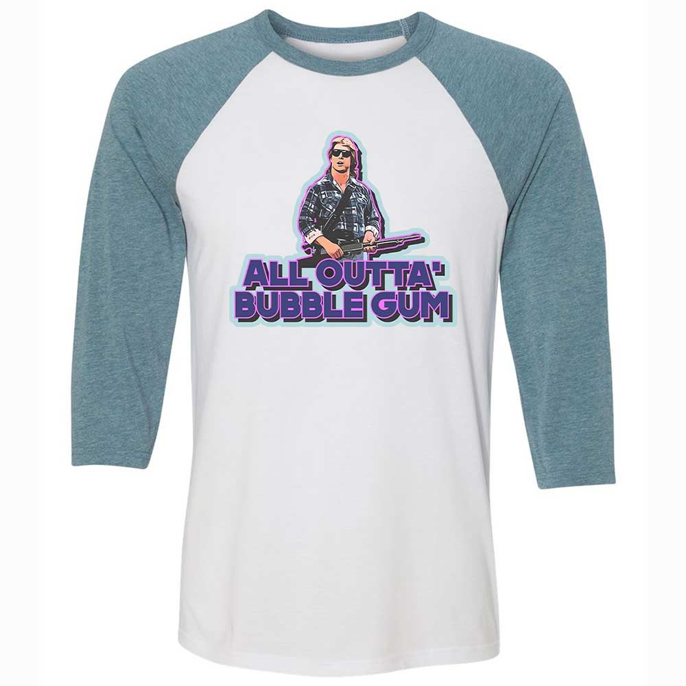 Unisex 3/4 Baseball Tee - M4HLCR4H - White/Denim - 3