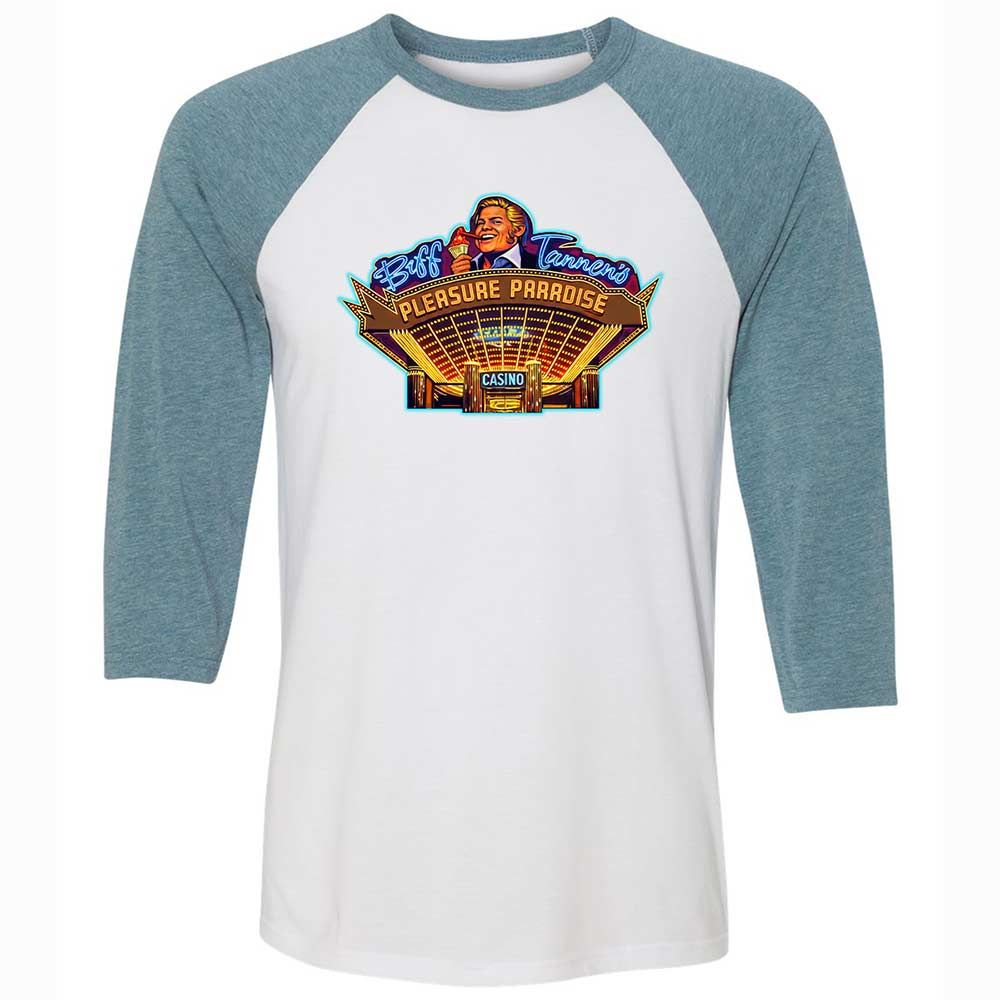 Unisex 3/4 Baseball Tee - JTFM5CJM - White/Denim - 3