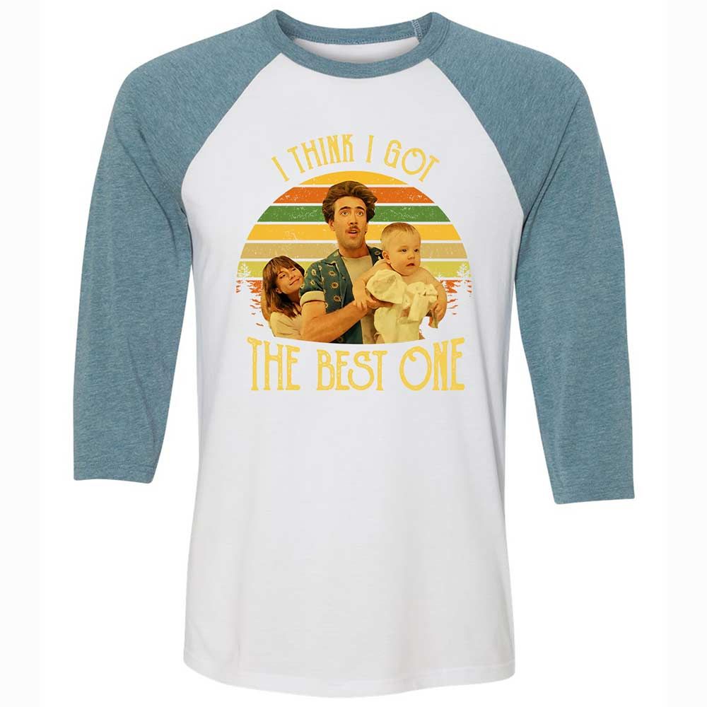 Unisex 3/4 Baseball Tee - UMGGY2UX - White/Denim - 3