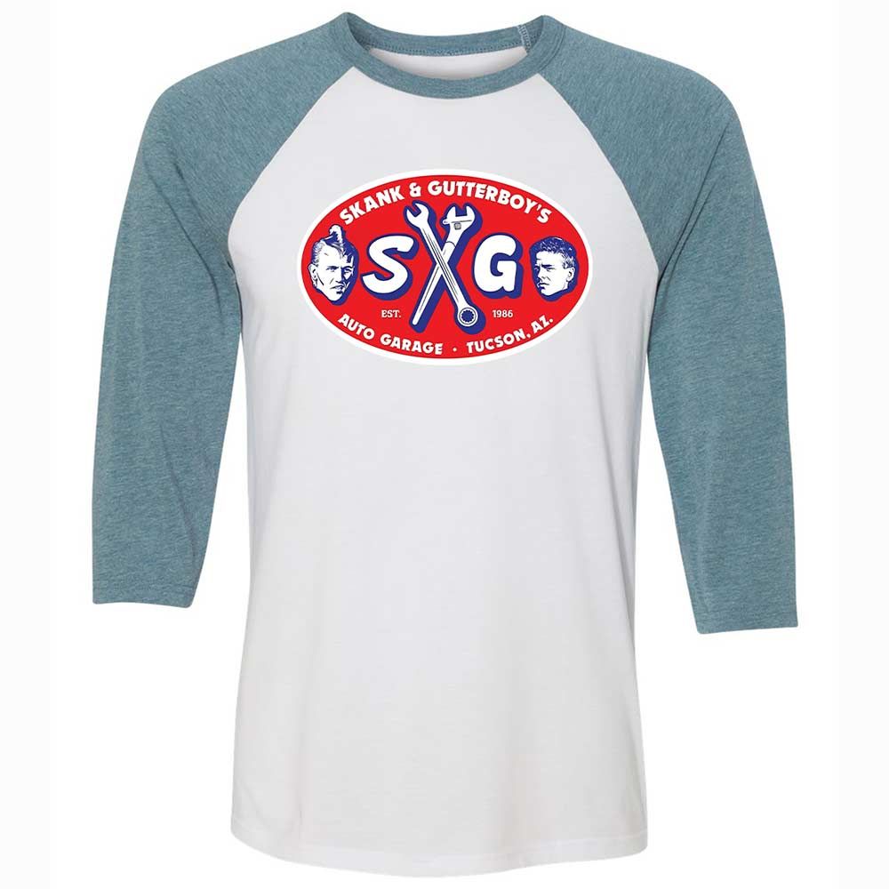 Unisex 3/4 Baseball Tee - JSH5FZ39 - White/Denim - 3
