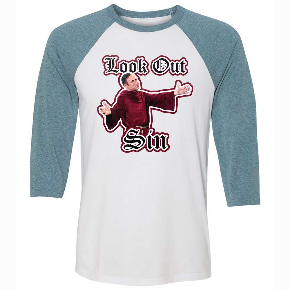 Unisex 3/4 Baseball Tee - G7PYNNEY - White/Denim - 3