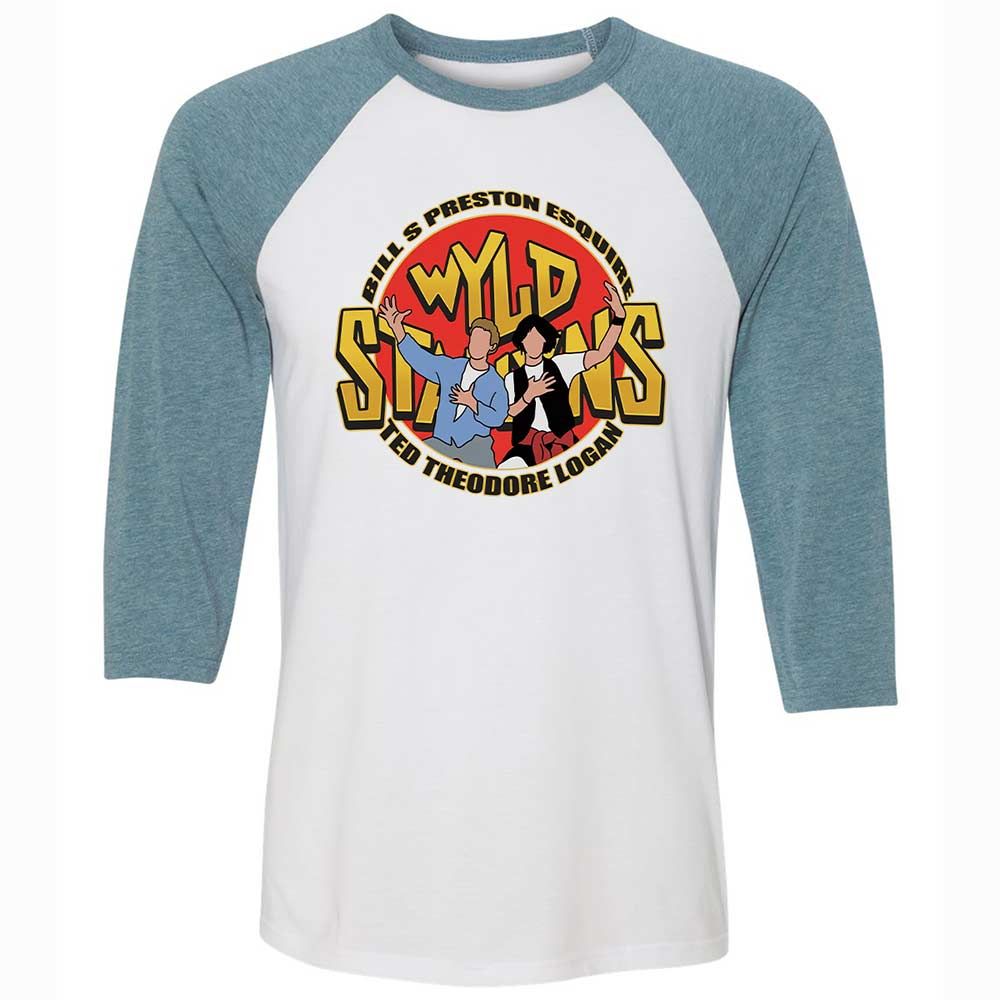 Unisex 3/4 Baseball Tee - X9GCH271 - White/Denim - 3