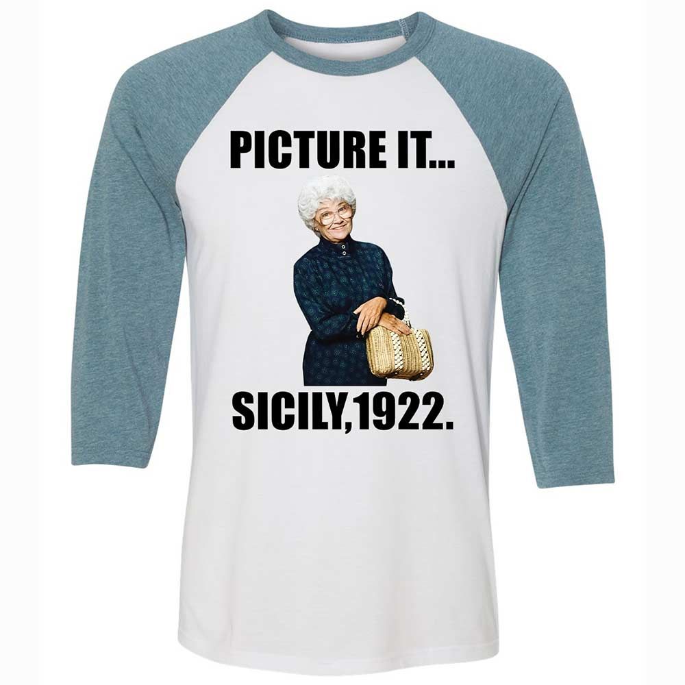Unisex 3/4 Baseball Tee - W2ZMBZZ8 - White/Denim - 3