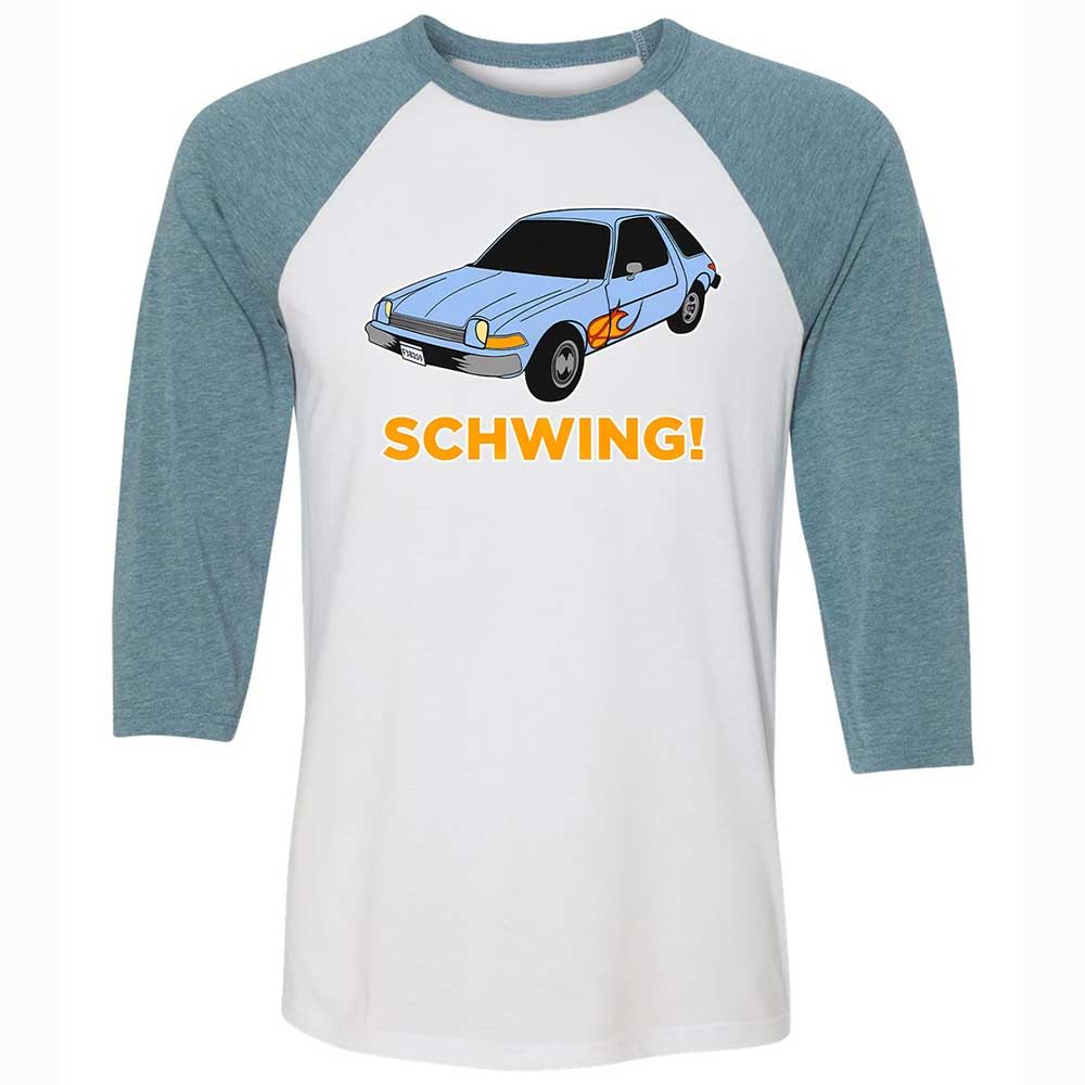 Unisex 3/4 Baseball Tee - Y69N8SCX - White/Denim - 3