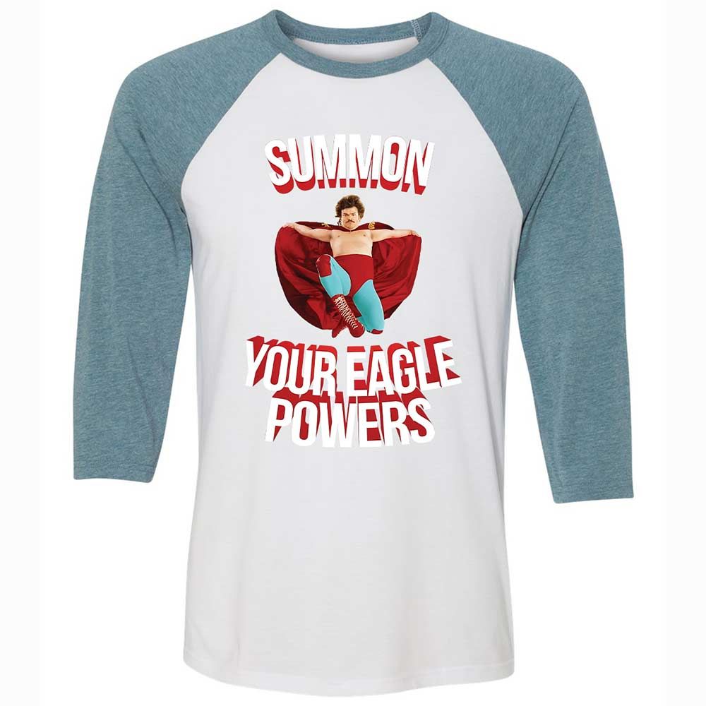 Unisex 3/4 Baseball Tee - KA9GXBJB - White/Denim - 3