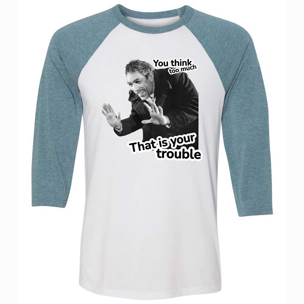 Unisex 3/4 Baseball Tee - 2V43RBG2 - White/Denim - 3