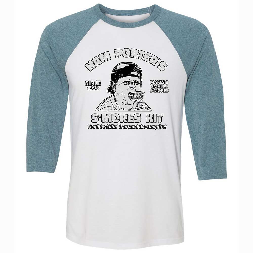 Unisex 3/4 Baseball Tee - 3MUKLEGK - White/Denim - 3
