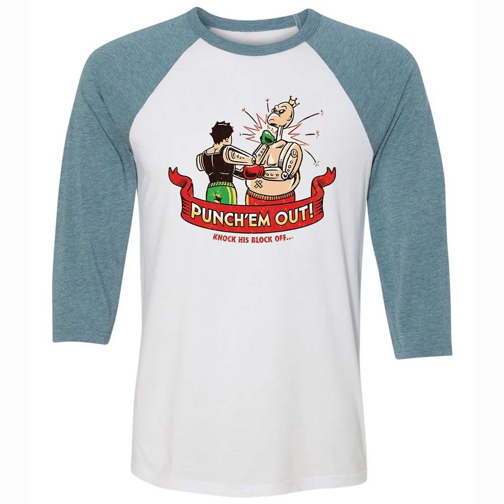 Unisex 3/4 Baseball Tee - JDHDNJ78 - White/Denim - 3