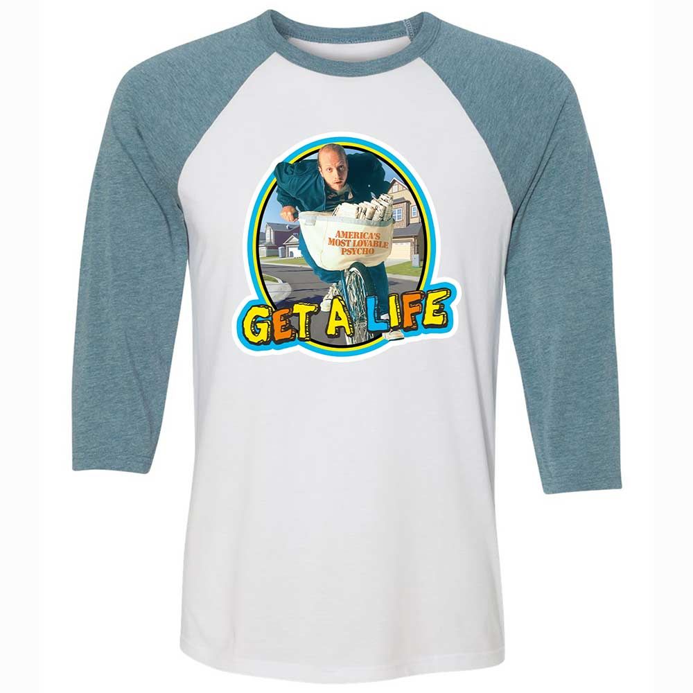 Unisex 3/4 Baseball Tee - CU1XUME8 - White/Denim - 3