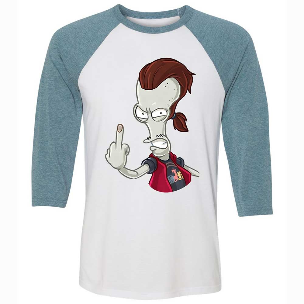 Unisex 3/4 Baseball Tee - JYWVZ2PV - White/Denim - 3