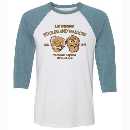 Unisex 3/4 Baseball Tee - B1F2XEC6 - White/Denim - 3