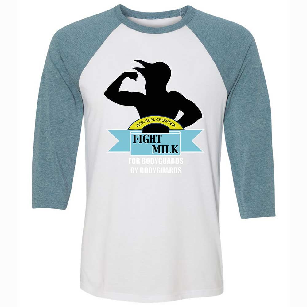 Unisex 3/4 Baseball Tee - BPUFR4Y1 - White/Denim - 3