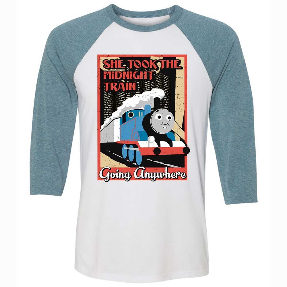 Unisex 3/4 Baseball Tee - YB38ZE1D - White/Denim - 3