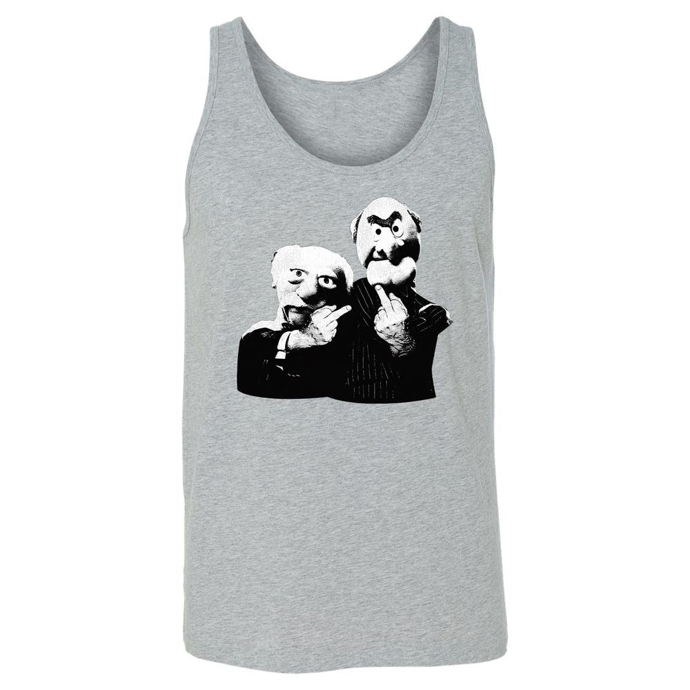 Statler and Waldorf Middle Finger - Athletic Heather - 4