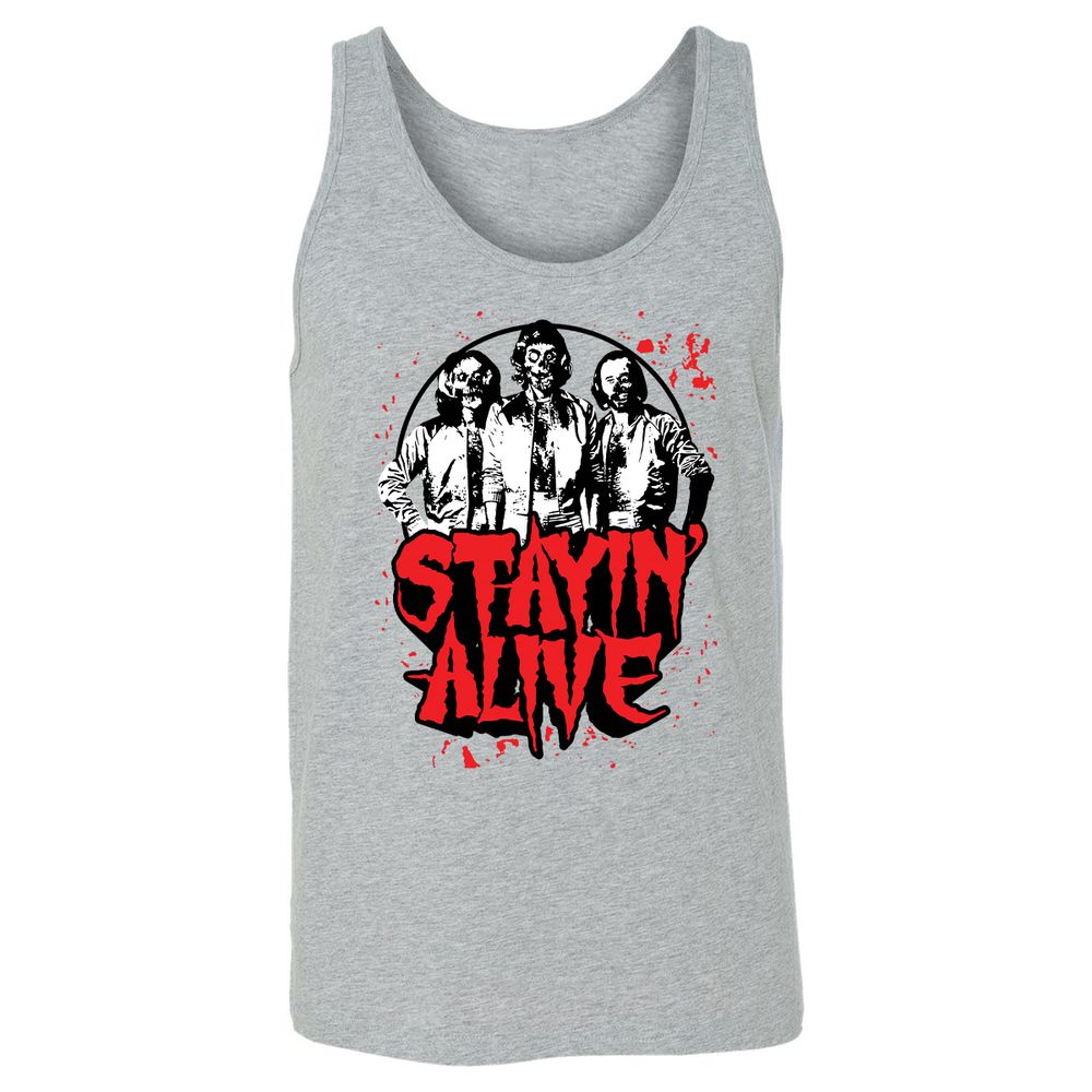 Bee Gees Stay Alive - Athletic Heather - 4