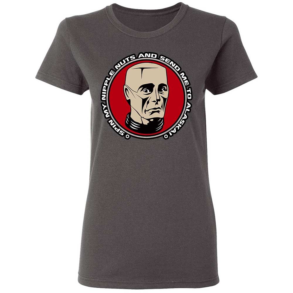 Women's T-Shirt - Q9EH9XB7 - Charcoal - 4