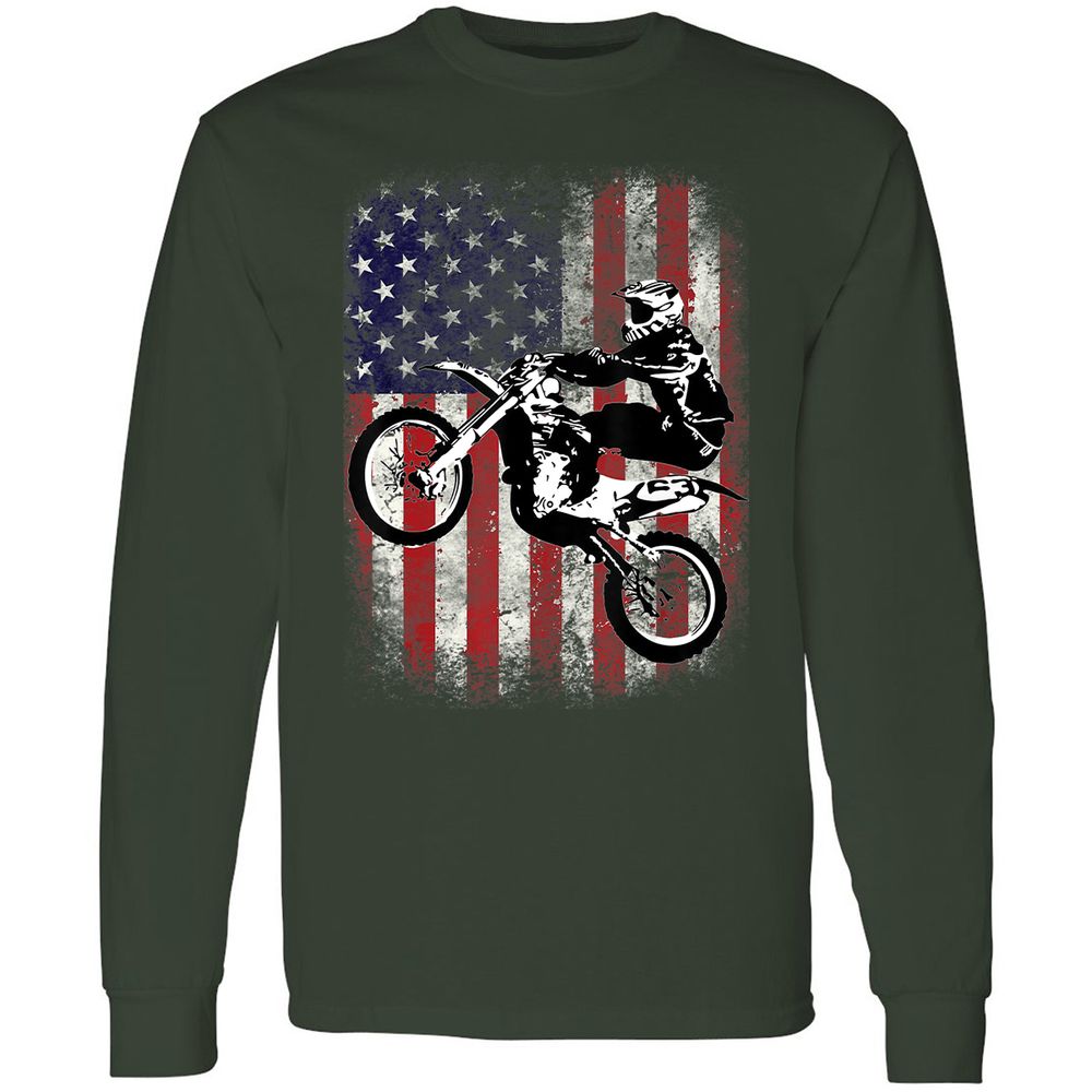 Long Sleeve T-Shirt - CQQT68G8 - Forest Green - 4