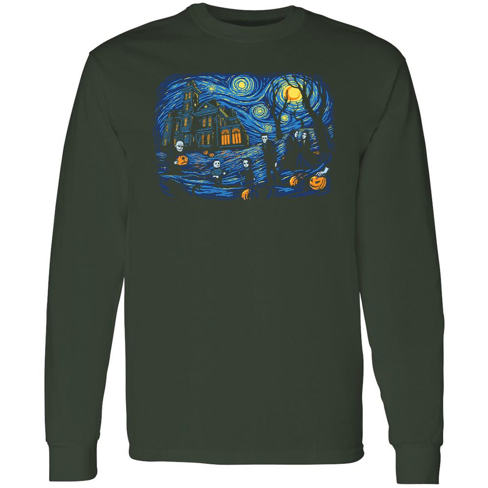 Long Sleeve T-Shirt - E9W7VKMY - Forest Green - 4