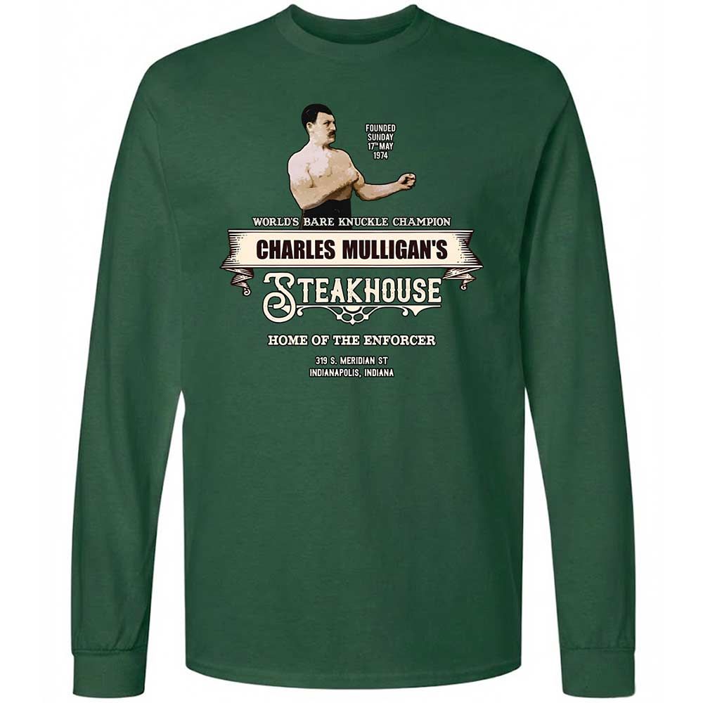 Long Sleeve T-Shirt - YWP8KGQ7 - Forest Green - 4