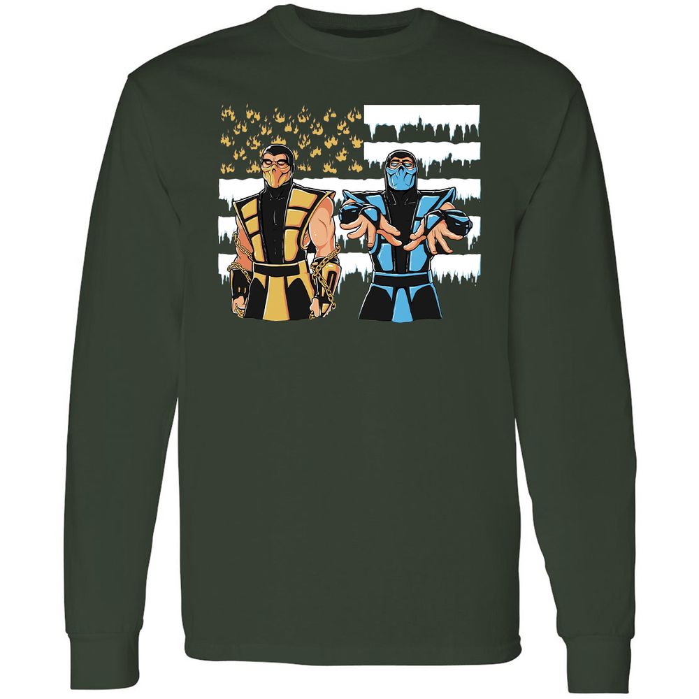 Long Sleeve T-Shirt - VQY32WPH - Forest Green - 4