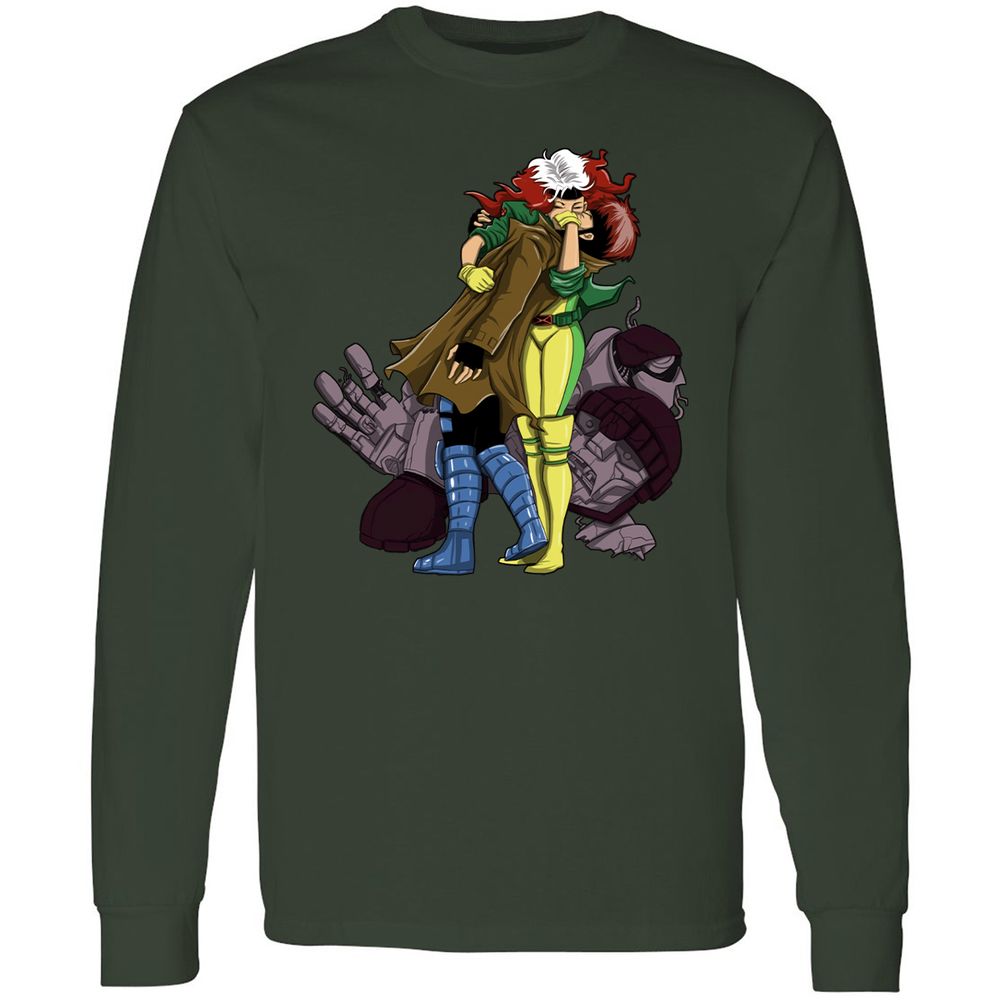 Long Sleeve T-Shirt - 9S96WZNQ - Forest Green - 4