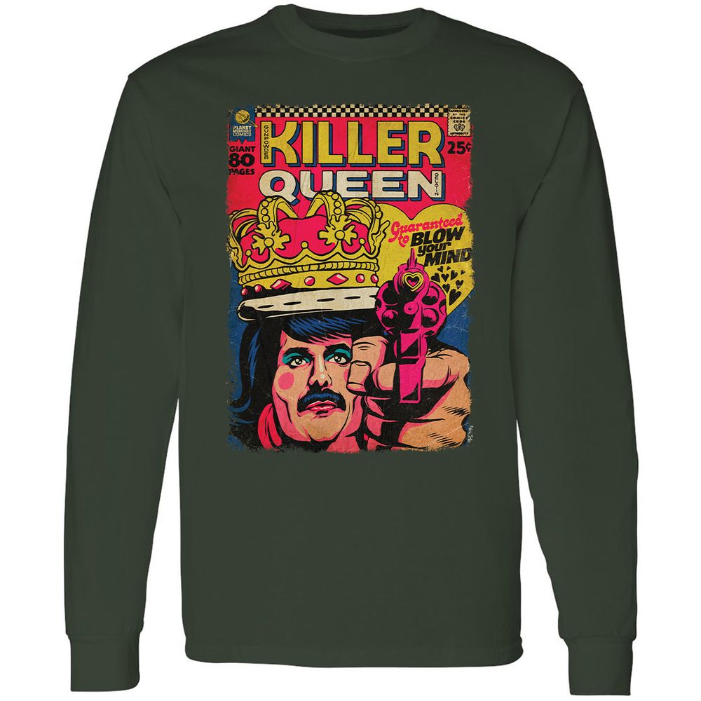 Long Sleeve T-Shirt - TFDAVSZW - Forest Green - 4