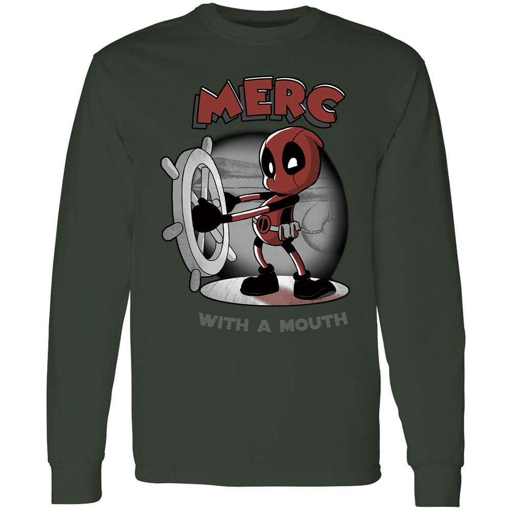 Long Sleeve T-Shirt - B3PL9ZPB - Forest Green - 4