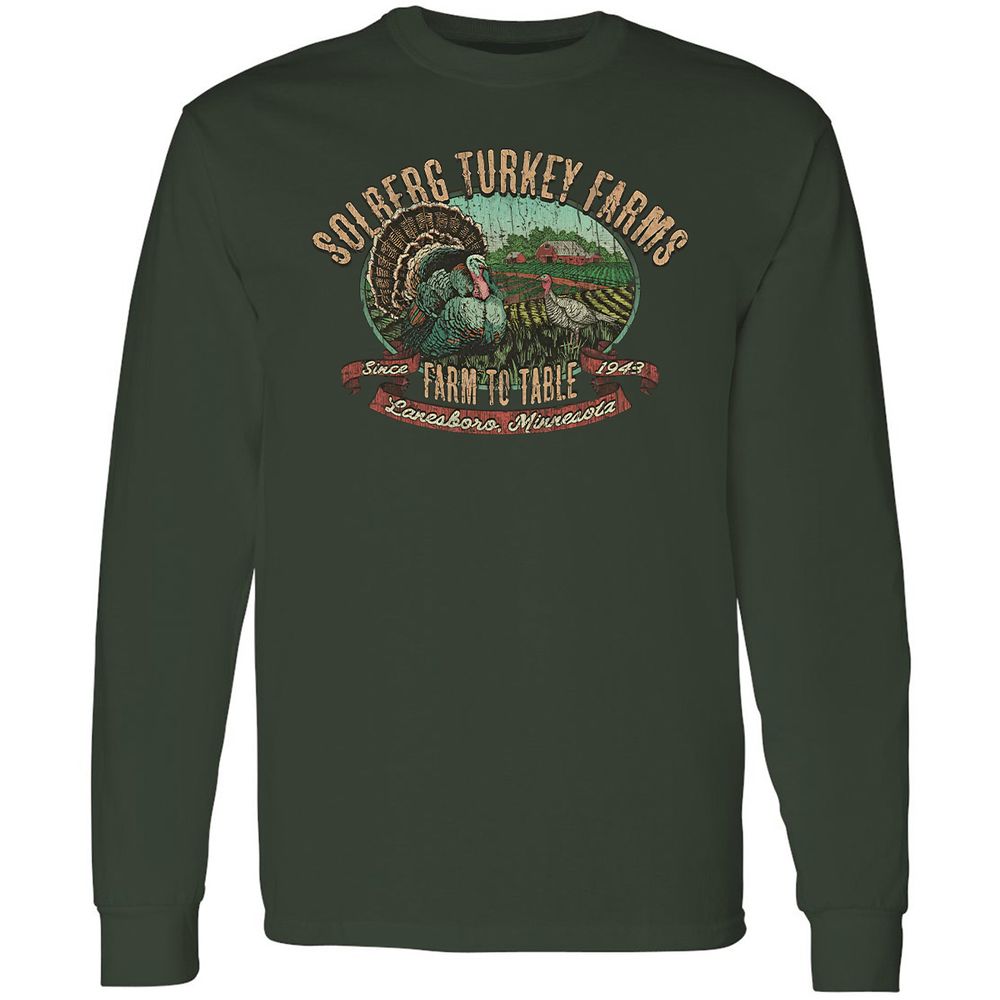 Vintage Turkey Farm Thanksgiving - Forest Green - 4