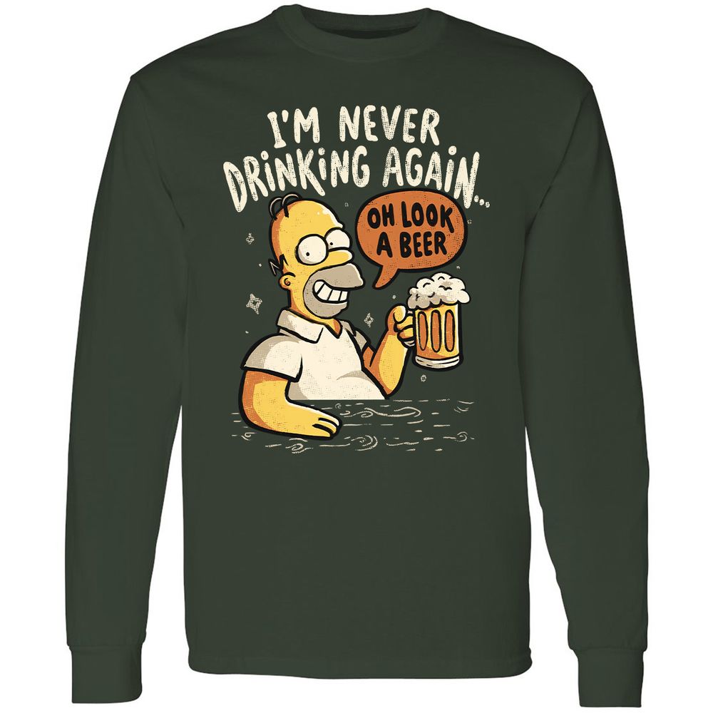 Long Sleeve T-Shirt - W6GZWQNB - Forest Green - 4
