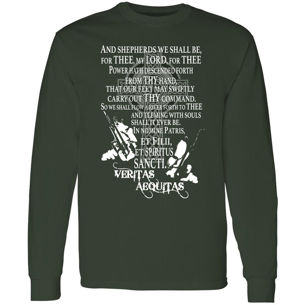 Long Sleeve T-Shirt - D3B3QLJU - Forest Green - 4