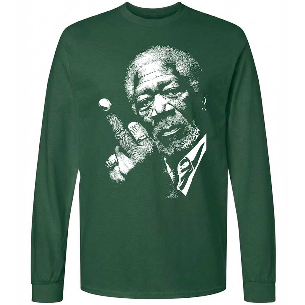 Morgan Freeman middle finger - Forest Green - 4