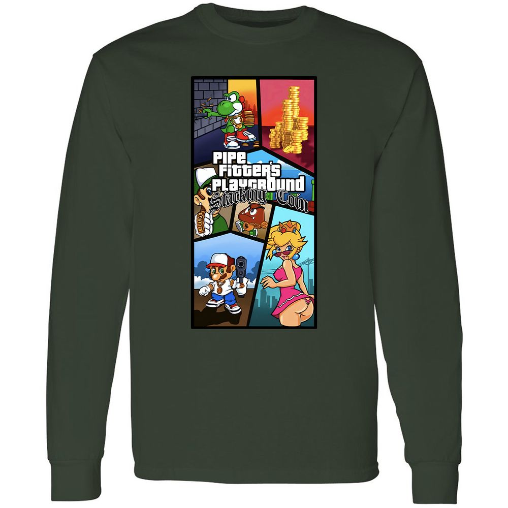 Long Sleeve T-Shirt - HM81VZ6X - Forest Green - 4
