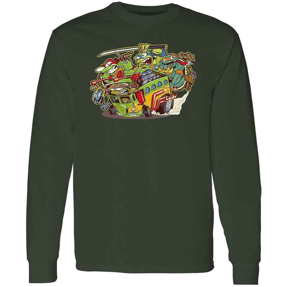 Long Sleeve T-Shirt - Y9TH2G6Z - Forest Green - 4
