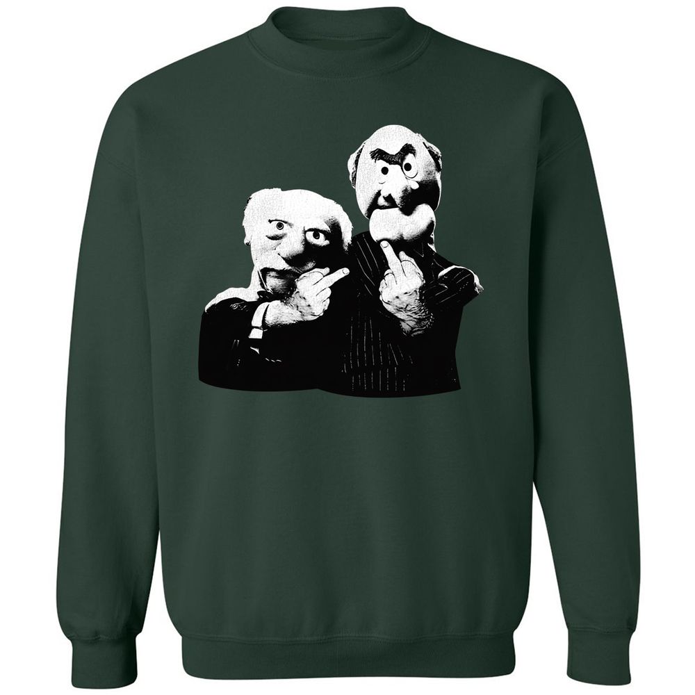 Statler and Waldorf Middle Finger - Forest Green - 4