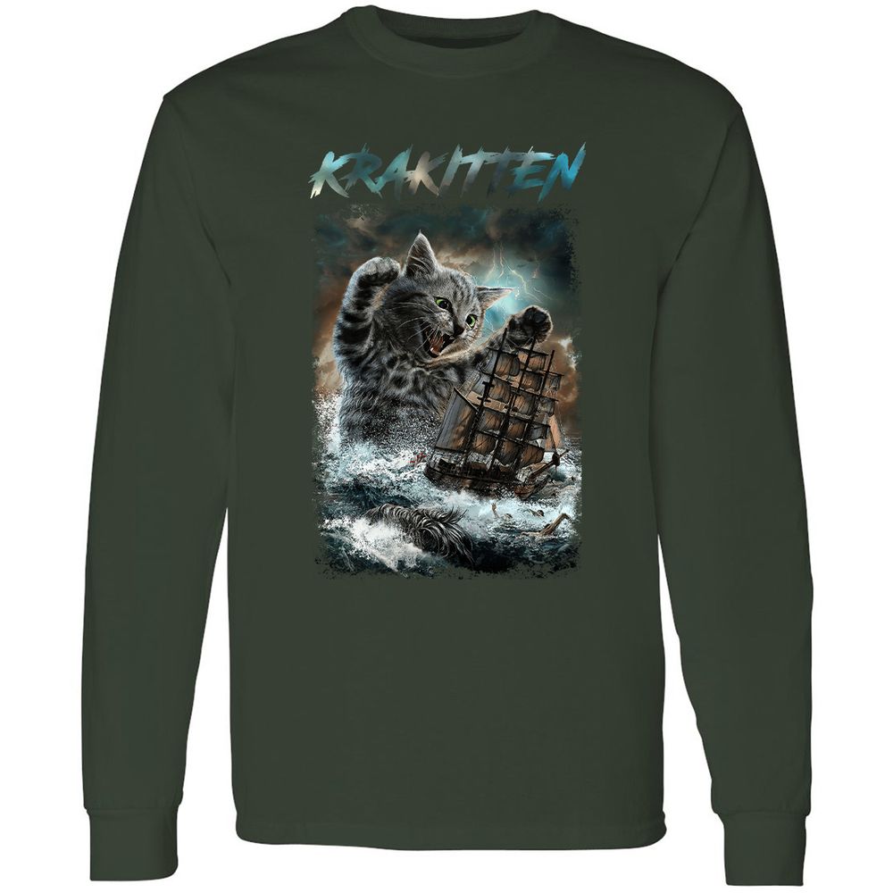 Long Sleeve T-Shirt - U99XET3C - Forest Green - 4