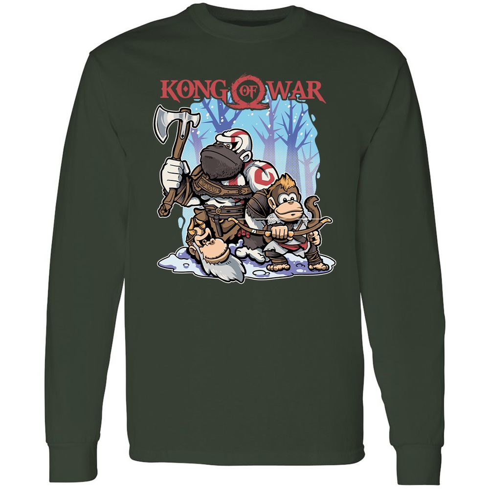 Long Sleeve T-Shirt - HT3FHPSQ - Forest Green - 4