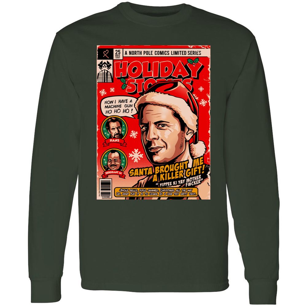 Long Sleeve T-Shirt - W7SXNDXL - Forest Green - 4