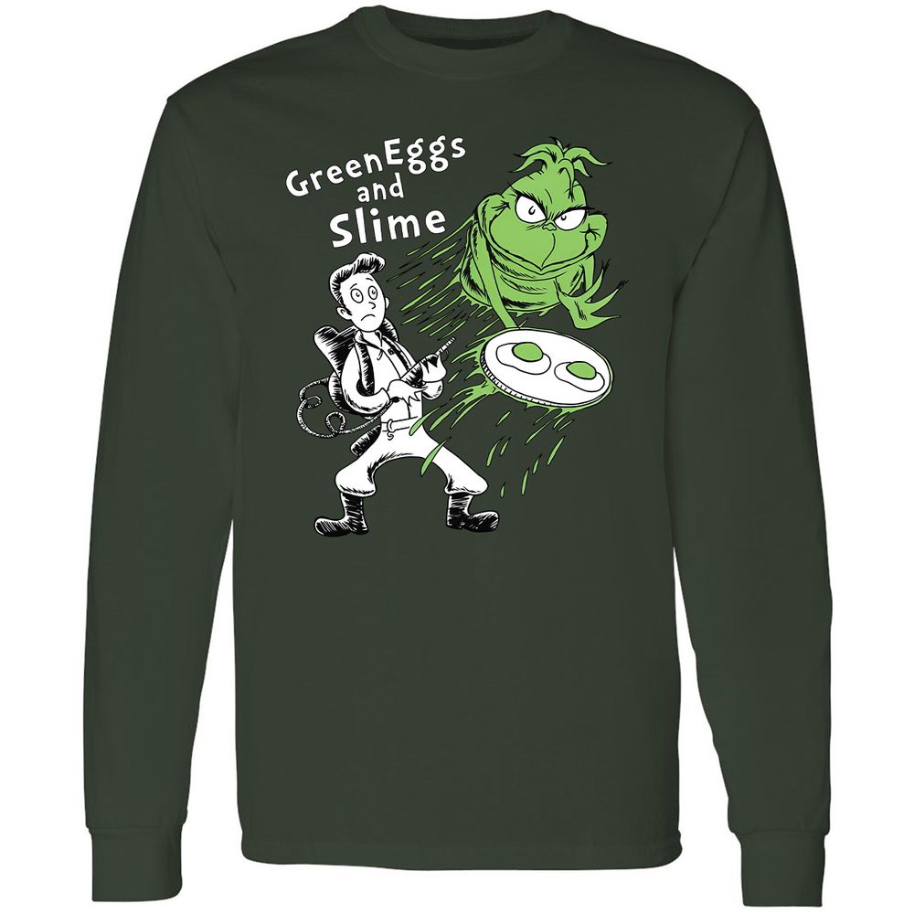 Long Sleeve T-Shirt - Q482HNZJ - Forest Green - 4