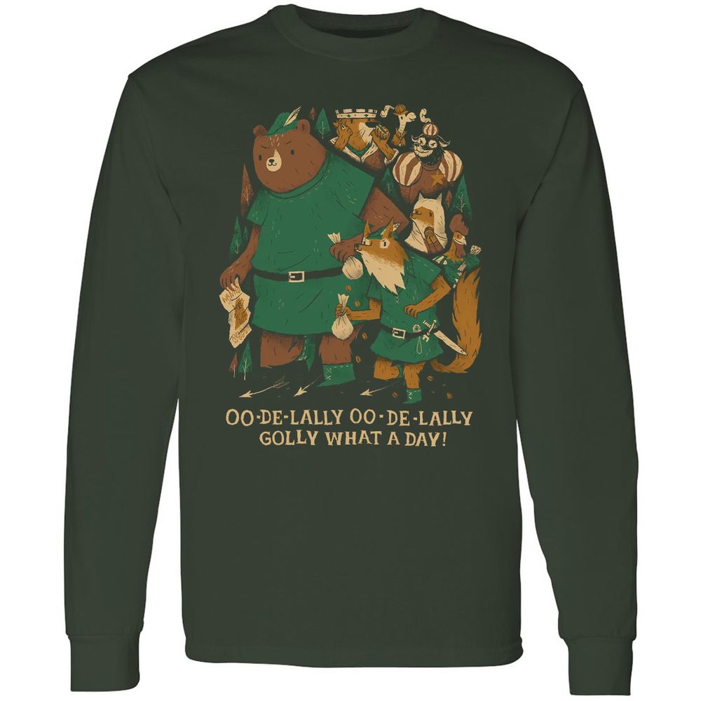 Long Sleeve T-Shirt - 7QNDZFWP - Forest Green - 4