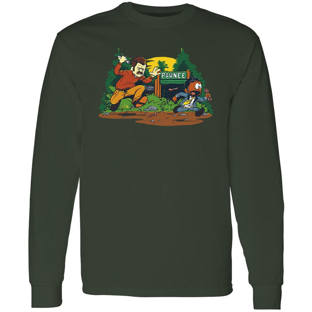 Long Sleeve T-Shirt - KHVZZC1U - Forest Green - 4