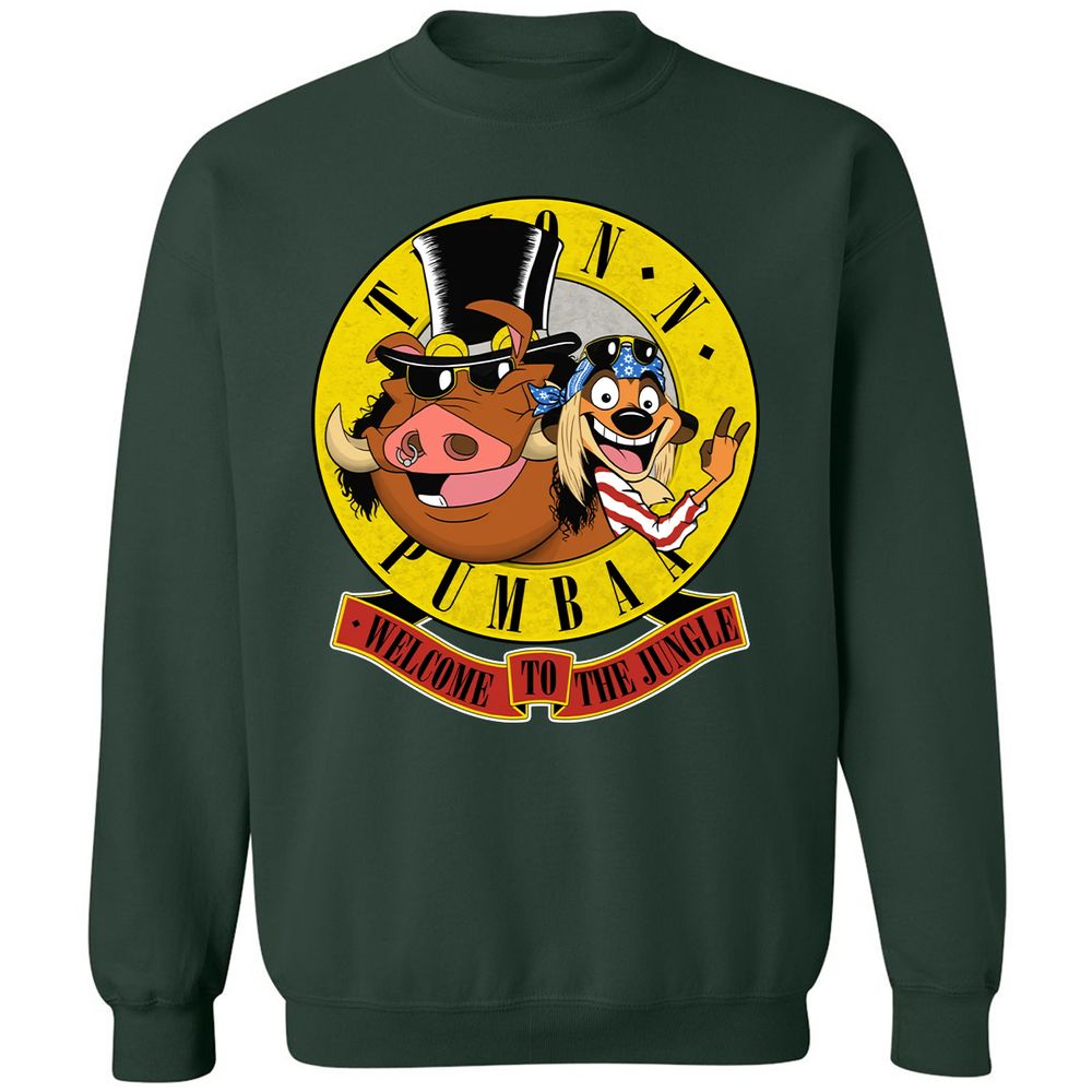 Classic Unisex Sweatshirt - Black - Forest Green - 4