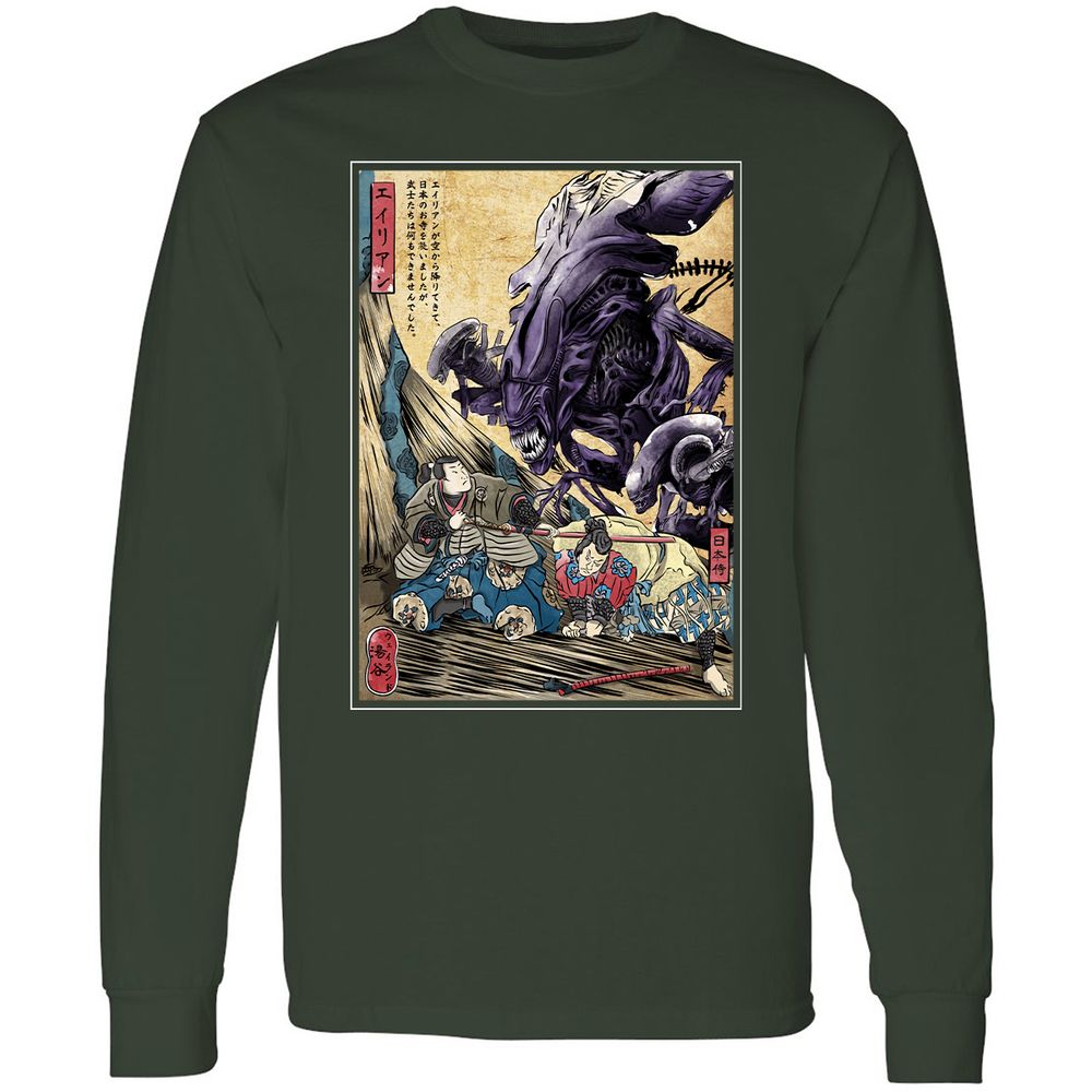 Long Sleeve T-Shirt - XKRFGHRR - Forest Green - 4