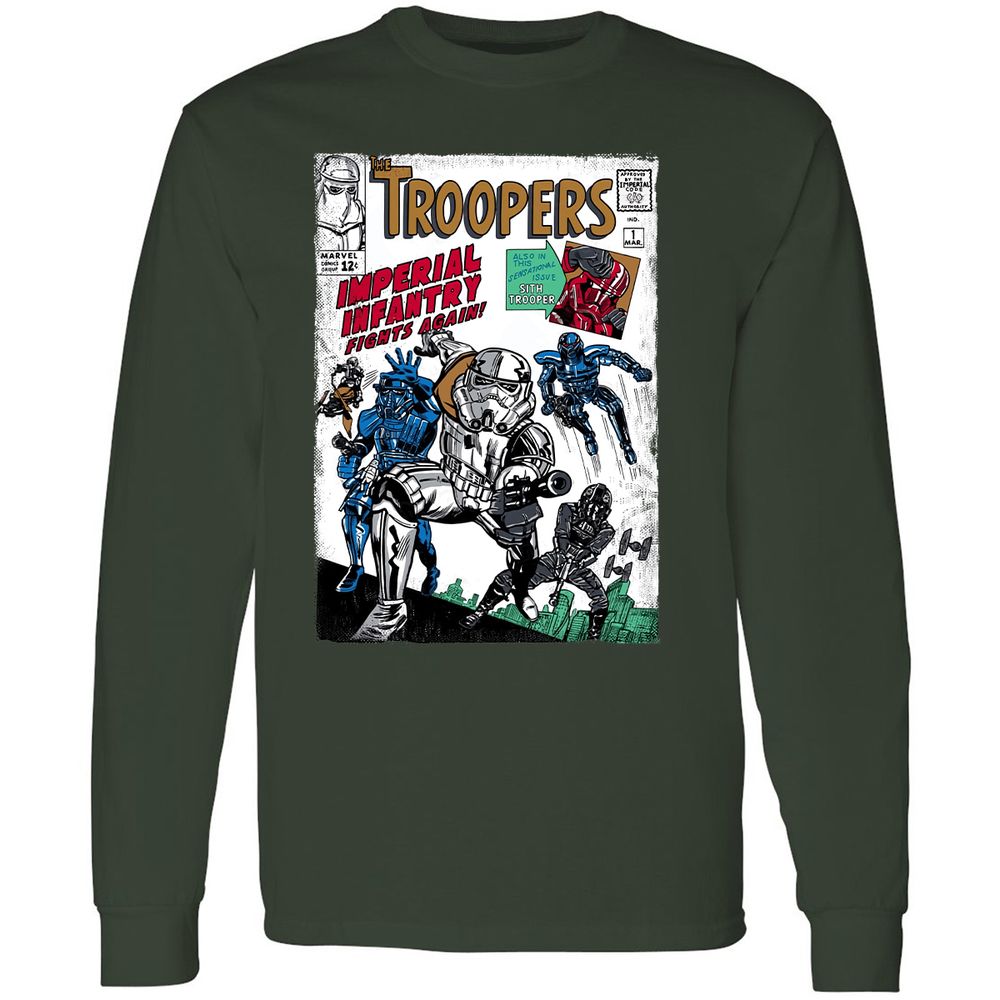 Long Sleeve T-Shirt - 48BLMHJ7 - Forest Green - 4