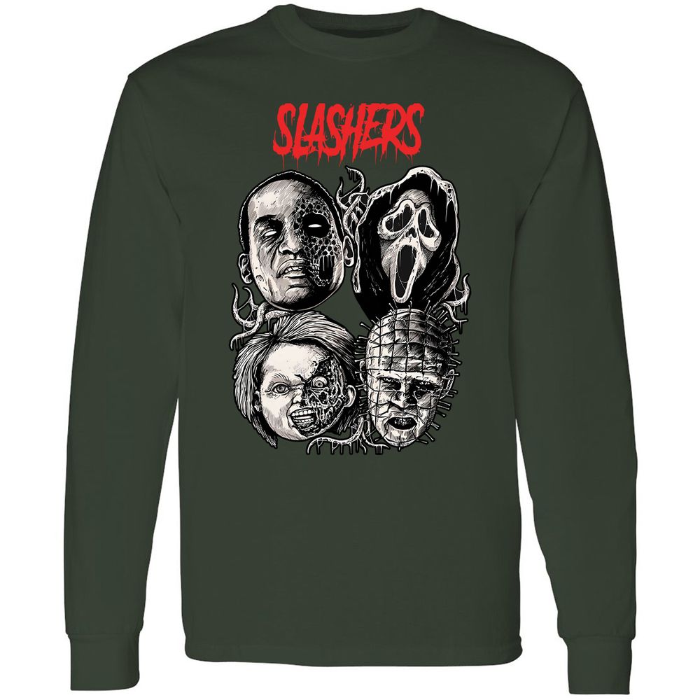 Long Sleeve T-Shirt - GFHQT73Z - Forest Green - 4