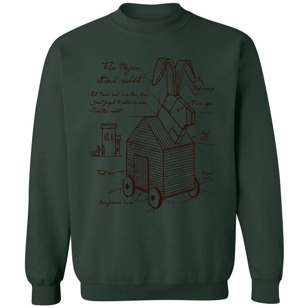 Classic Unisex Sweatshirt - ZNH6XD5Q - Forest Green - 4