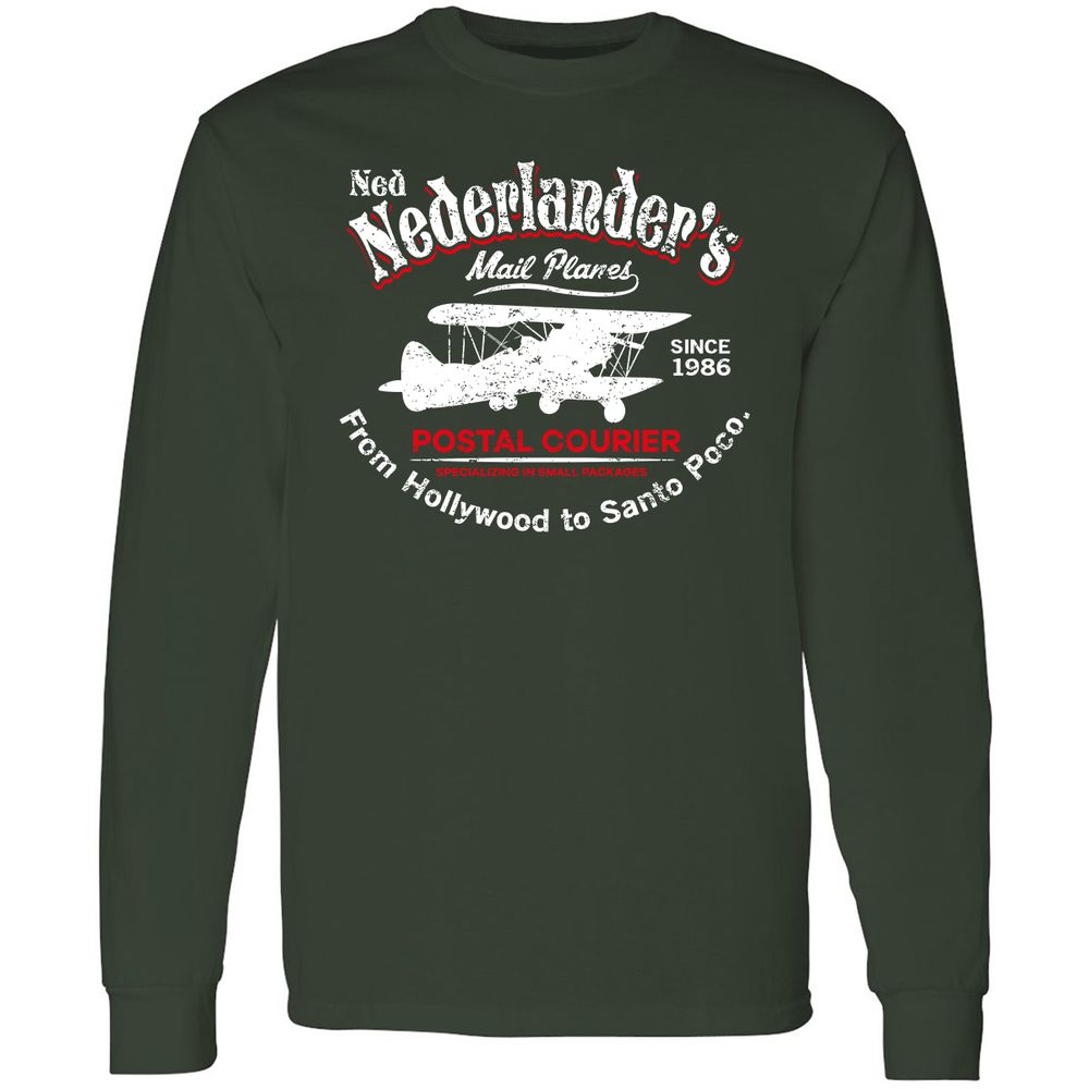 Long Sleeve T-Shirt - W9KPQUZS - Forest Green - 4