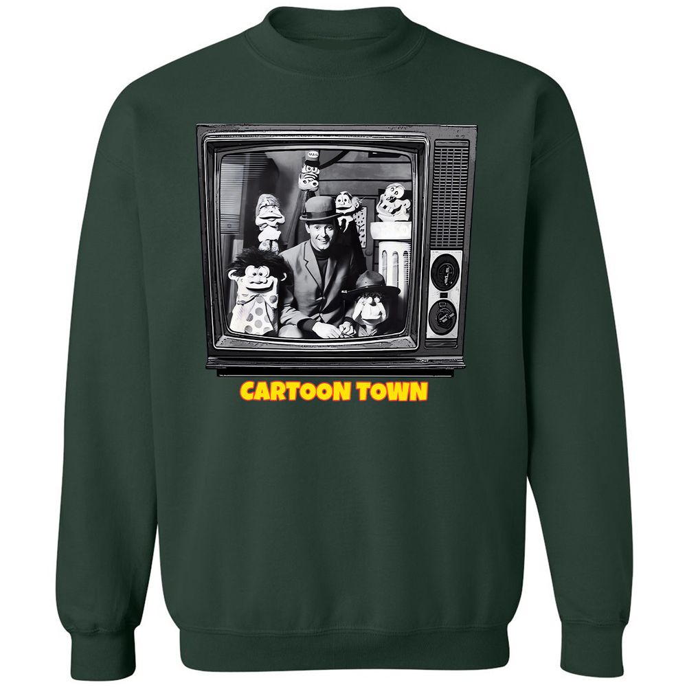 Cartoon Town - Forest Green - 4
