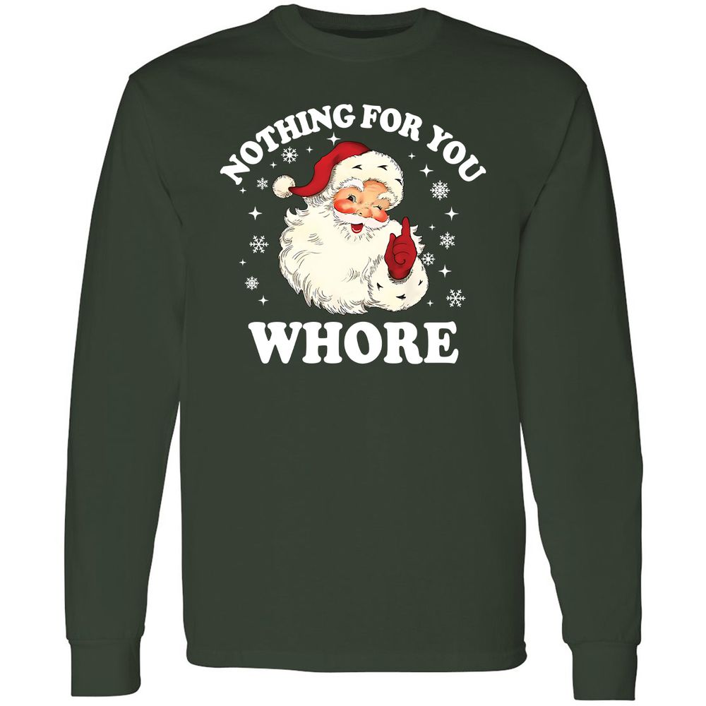 Nothing For You Whore Santa - Forest Green - 4